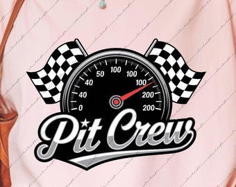 Equipo de boxes SVG PNG / Equipo de carreras de coches clásicos / Mecánico SVG / Diseño de carreras de aceleración / Descarga digital DXF para el día de la carrera