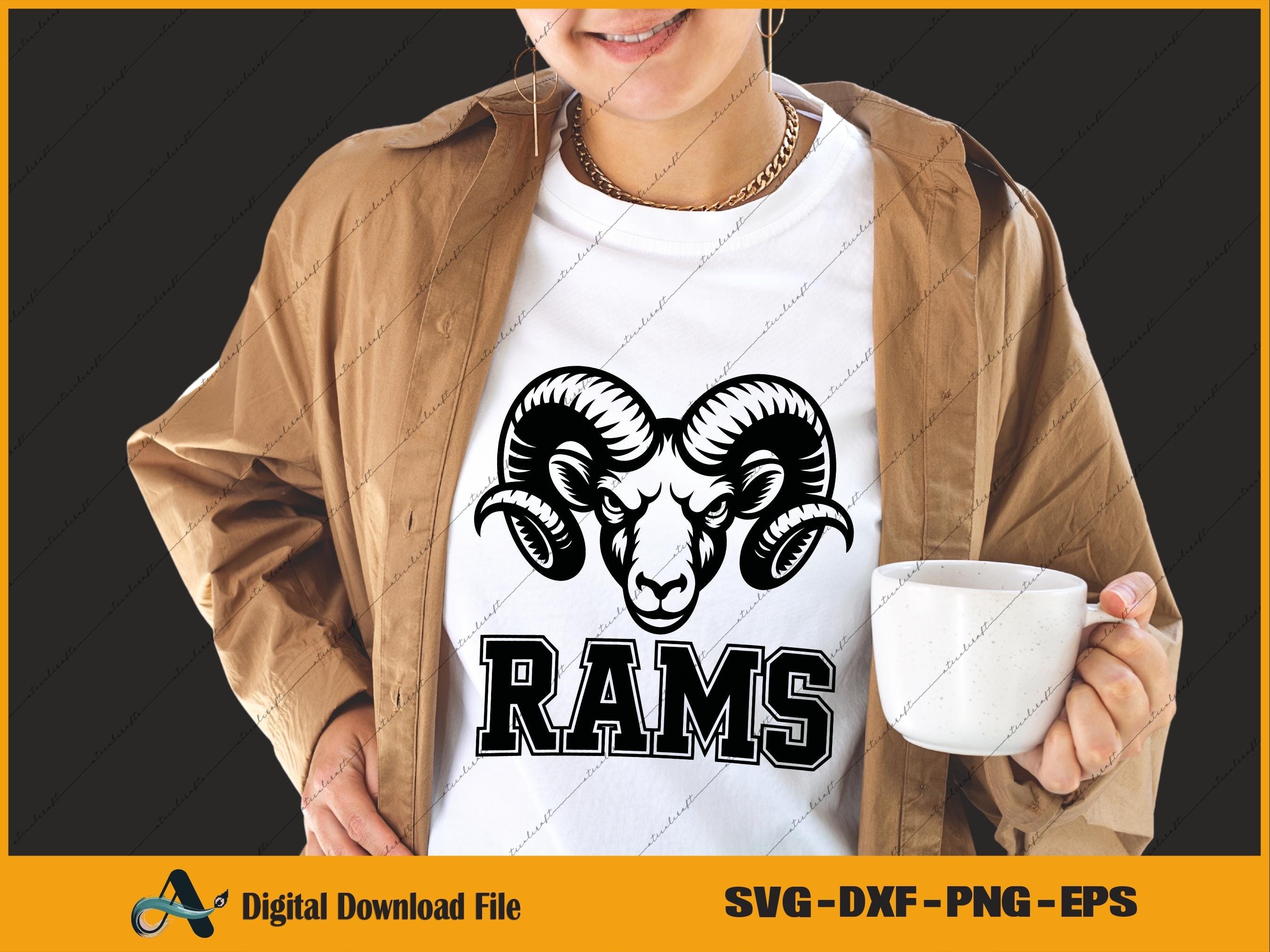 Rams Mascot Logo: School Sports Team SVG PNG Files (digital Download ...