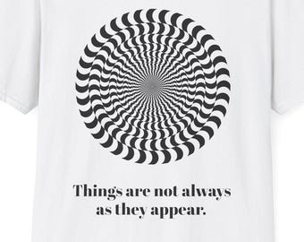Optische Täuschung Grafik T-Shirt: Unisex Softstyle Baumwoll T-Shirt
