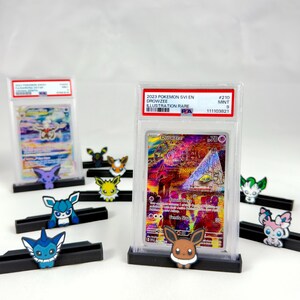Sammelkartenhalter im Evoli Design | Kartenhalter | Tcg-Kartenhalter | Eeveelutions | Toploader | Magnet Case & PSA/Beckett/CGC/AOG Bild 3