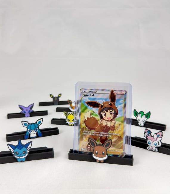 Sammelkartenhalter im Evoli Design | Kartenhalter | Tcg-Kartenhalter  | Eeveelutions | Toploader | Magnet Case & PSA/Beckett/CGC/AOG