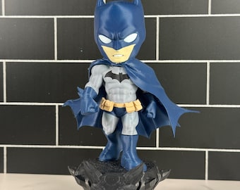 Bat-Mini Figurine | Caped Crusader Bust | 3D Printed Comic Inspired Collectible | Statue Decorations