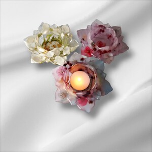 エポキシ樹脂蓮の花キャンドルホルダー