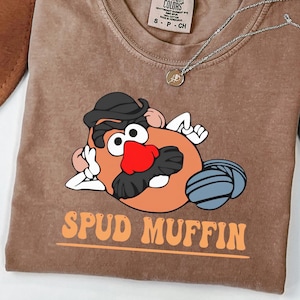 Maglietta Comfort Colors Disney Spud Muffin, divertente maglietta Mr. Potato Head, grafica del personaggio di Toy Story, maglietta Comfort Colors