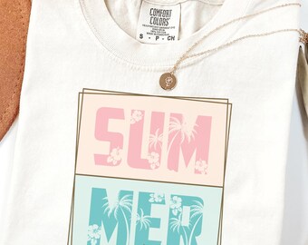 Coastal Cowgirl Comfort Colors Shirt: Retro Beach Vibes Tee