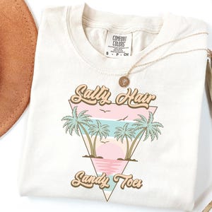 Beach Girl Comfort Colors® Shirt, Retro Beach Vibes Summer Tee, Aesthetic Vacation T-Shirt Gift for Her, Soft Washed Graphic Shirt