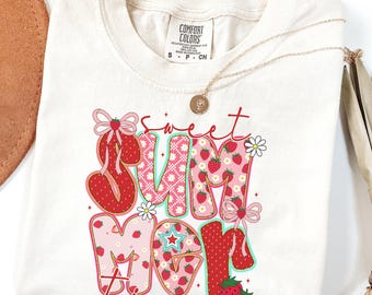 Coastal Cowgirl Comfort Colors Shirt: Retro Beach Vibes Tee
