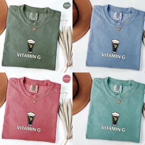 Comfort Colors® Vitamin G Shirt Comfort Colors, Funny Beer Guinness Style Graphic Tee, Irish Drinking, St Patrick’s Day T Shirt, Unisex Gift image 6