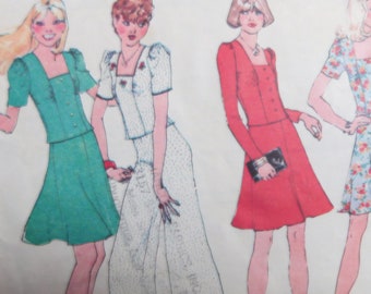 Simplicity 6662 1970's Square Neck Top Pattern, Fit n Flare Skirt Pattern, High Waist Wide Leg Palazzo Pants Pattern sz 10 Bust 32.5