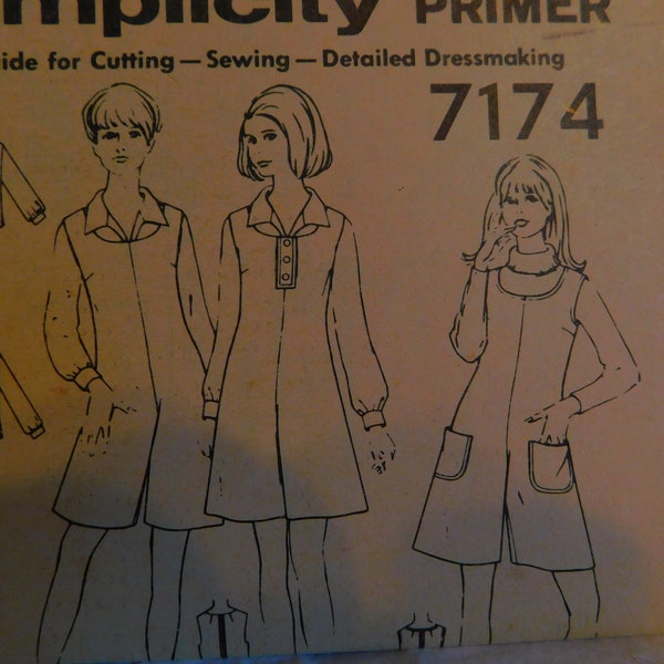 Simplicity 7174 1960er Strampler Muster - 60er Jahre Pantdress Muster - 1960er Kurz Jumpsuit Jumper Muster - Größe 8 - 9 Büste 30,5 Uncut