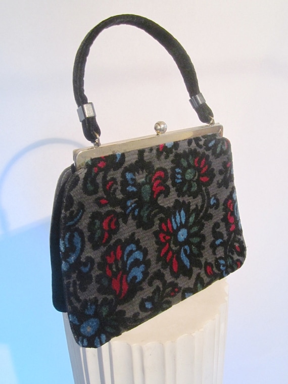 Vintage 1960's Handbag - Lovely Kadin Rambler Velv