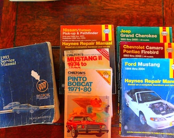 Camaro Car Repair Manual - Jeep Grand Cherokee Repair Manual - Ford Mustang - Datsun Pick-ups Manual - Mustang II - Pinto Bobcat -1993 Buick