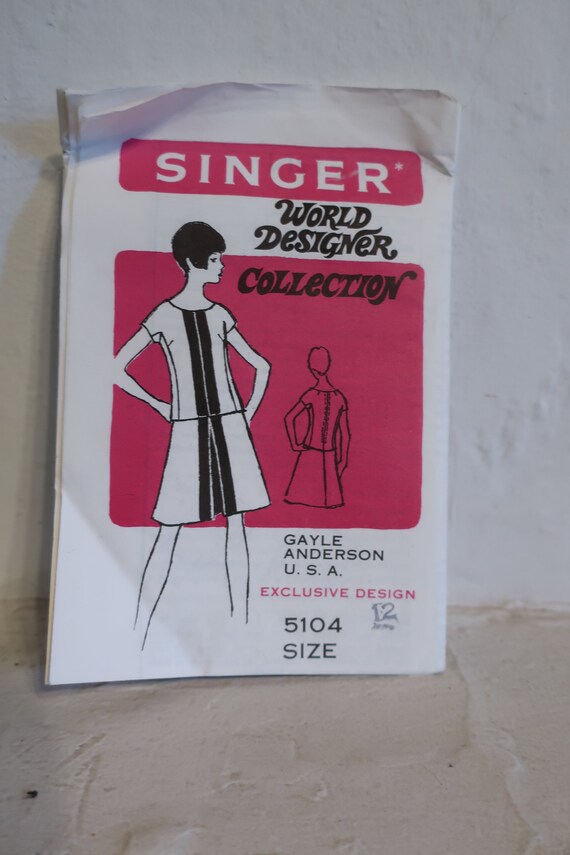 Singer 5104 1960's Designer Dress Pattern - World Designer