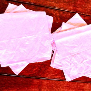 Vintage Pink Linen Cloth Napkins - Pale Pink Linen Napkins - Set of Six Pale Pink Linen Napkins - Linen Luncheon Napkins 15X15