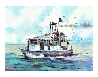 Handmade Original Watercolor Paintings Inspired by Costa Rican Scenes - De Regreso a la Casa (The Return Home)