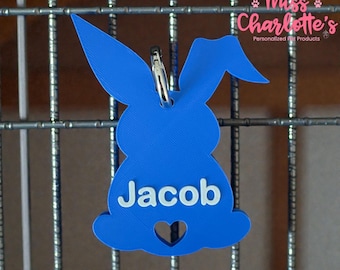 Personalized Bunny Cage/Crate/Hutch Tag Name Plate