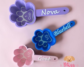 Pet Scoop, Personalized Paw Print Design in 17 Sizes and 21 Colors