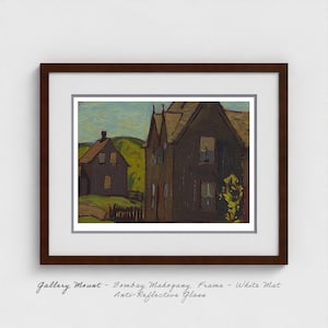 Alfred  Casson, Houses at Severn Bridge 1929 | Canadian Group of Seven, Premium Materials, Limited Edition Giclee Canvas