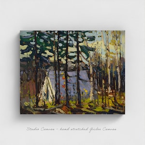 Tom Thomson &quot;Tom Thomson, Artists Camp, Canoe Lake, Algonquin Park&quot; - Canadian Landscape Art | Museum Quality