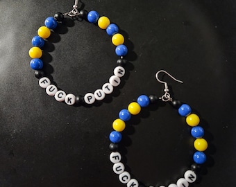 FUCK PUTIN Statement Earrings, Show Off Your Support for Ukraine