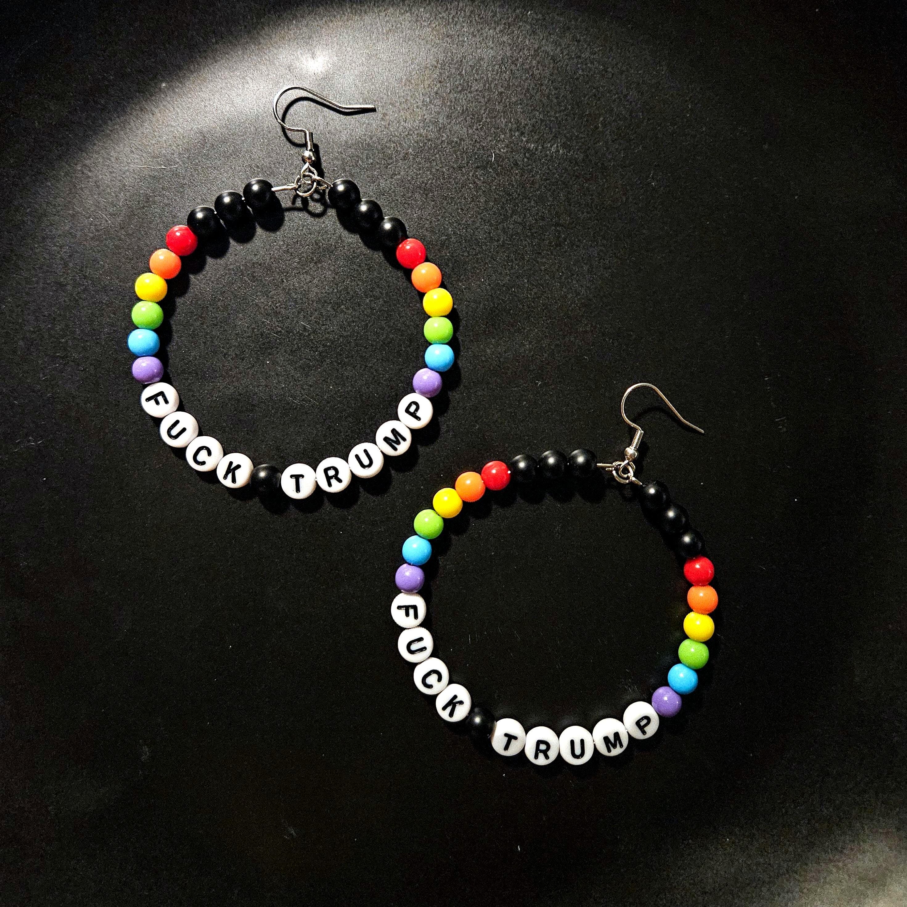 Anti Trump FDT Protest Earring, Political Earrings, Hypoallergenic