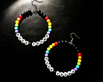 Anti Trump FDT Protest Earring, Political Earrings, Hypoallergenic