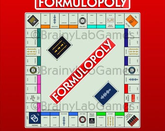 Gioco da tavolo Monopoly Formula 1 stampabile - Circuiti di F1 (download immediato)
