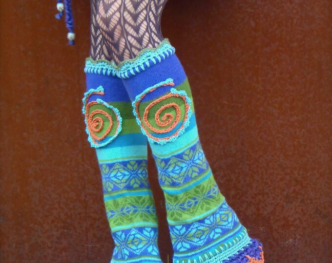 SPIRAL Flared LEG WARMERS Nordic Leg Warmers Wool Leg Warmers Etsy