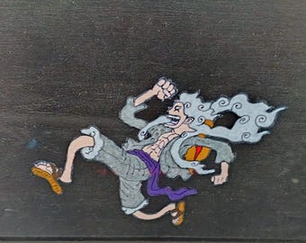 Monkey D. Luffy Gear Fifth Wood Painting | Handmade One Piece Painting | Anime and Manga Art | Otaku Gift | Fan Art