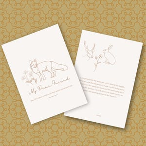 Woodland Fox Thank you card - white **NEW**