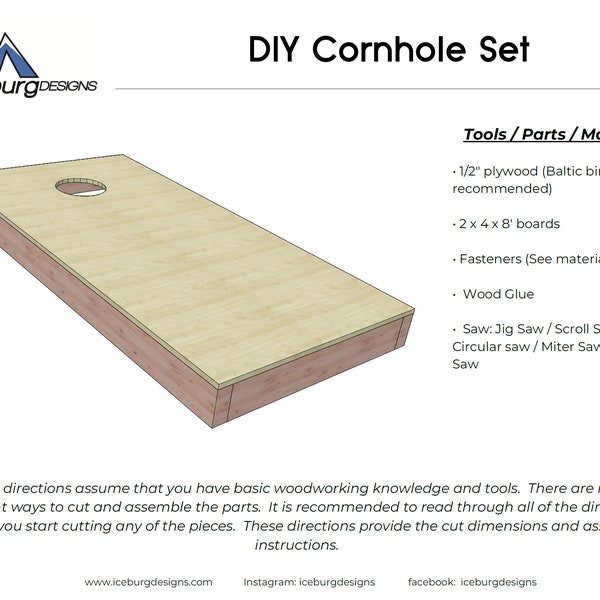 Cornhole Board Plans Etsy