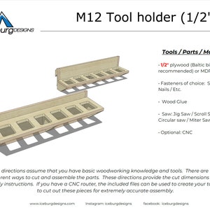Milwaukee M12 Tool Holder - French Cleat