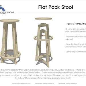 Flat Pack Stool Plans and CAD files