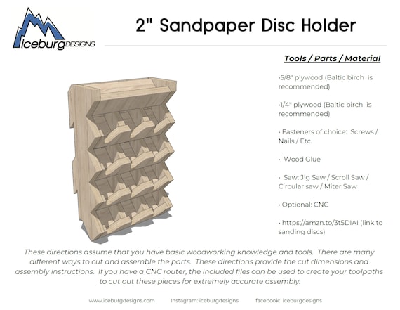 2" Sanding Disc Holder Plans