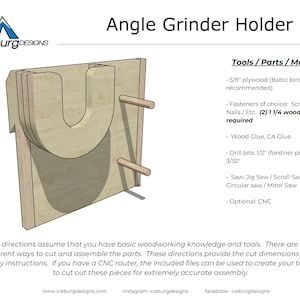 Angle Grinder Holder Digital Plans