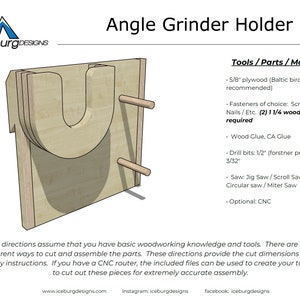 Angle Grinder Holder Digital Plans