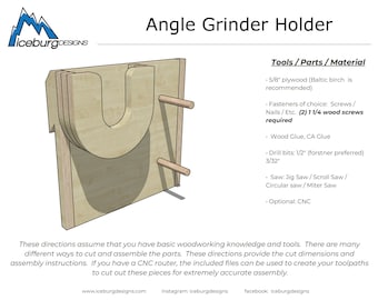 Angle Grinder Holder Digital Plans