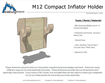 Compact Inflator Holder Digital Plans