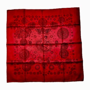 Never Worn Vintage Hermès “Le Roy Soleil” Silk Scarf by Annie Faivre – Rare Burgundy, 1994, Mint in Box