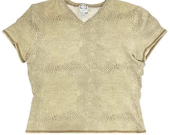 CAVALLI Vintage XS/S Reptile Print Crop Top - 1990s