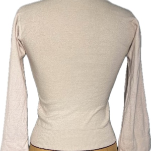 Vintage Sonia Rykiel Wool Sweater: 1970s Blush Pink Wing Sleeve, Made in Italy (XS/S)