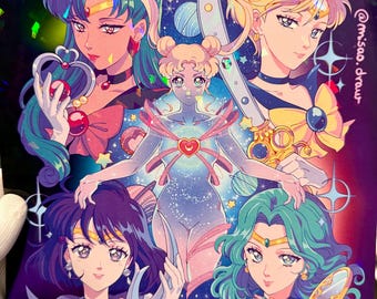 Magical Girls Outer Holographic Print