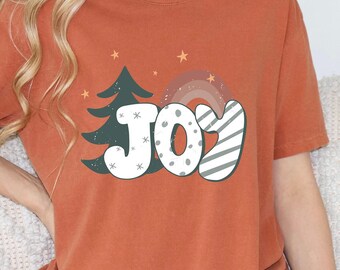 Christmas Joy Shirt, Comfort Colors Shirt, Xmas Family Shirt, Holiday Shirt, Family Christmas Tee, Santa Shirt, Merry Christmas Shirt