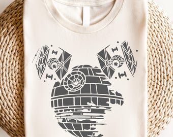 Mickey Head Star Wars Shirt, Disney Crew Shirt, Galaxy War Tee, Disney Man Sweatshirt, Mickey Mouse Head Tee, Star Wars Galaxy Sweater