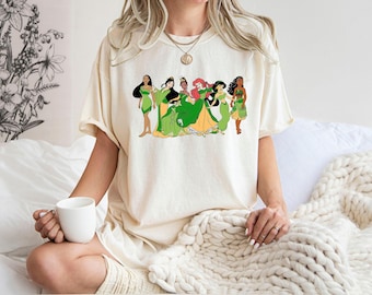 Comfort Color Shirt, St Paddy's Princess Shirt, Disney Princess Tee, St Patrick's Tee, Pocahontas Shirt, Ariel Tee, Irish Shirt, Mulan Shirt