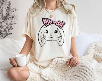 Bunny Easter Shirt, Comfort Colors Tee, Cute Easter Shirt, Bunny Shirt, Cute Bunny Shirt, Easter Shirt, Easter Gift Shirt, Gift For Her