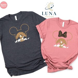 Sudadera Disney, Sudadera Safari, Vacaciones Familiares, Camiseta de Minnie Mouse, Camisetas del Reino Animal, Camiseta de Mickey Mouse, Camiseta con Estampado de Leopardo imagen 3