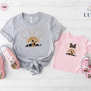Sudadera Disney, Sudadera Safari, Vacaciones Familiares, Camiseta de Minnie Mouse, Camisetas del Reino Animal, Camiseta de Mickey Mouse, Camiseta con Estampado de Leopardo imagen 4