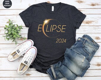 Eclipse 2024 T-Shirt, Total Solar Eclipse Tee, April 8th Tee, American Eclipse Tee, Eclipse Memorial Tee, Eclipse Gift Tee, Observer Shirt