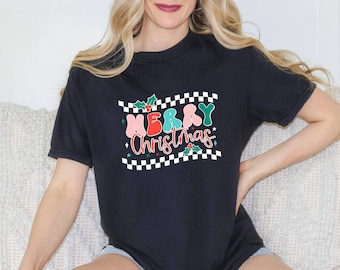 Merry Christmas T-shirt, Comfort Colors Shirt, Fun Holiday Shirt, Cute Christmas Shirt, Holiday Season, Santa Shirt, Happy Christmas Shirt